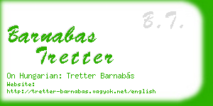 barnabas tretter business card